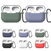 Estuche protector de silicona 3 en 1 para auriculares AirPods Pro + gancho + juego de cuerda antipérdida